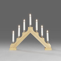 Kerstkandelaar voor binnen - 7 kaarsen - 31 x 34 centimeter