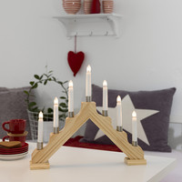 Kerstkandelaar voor binnen - 7 kaarsen - 31 x 34 centimeter