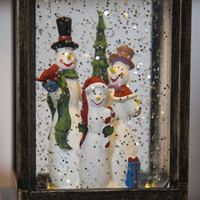 Indoor Schneelaterne - Schneemann - 27 cm hoch