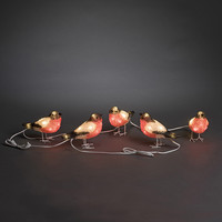 Outdoor Christmas figure - 5 bullfinches- 40 LEDs - Neutral white - Dimmable - 12 cm high - Christmas lights