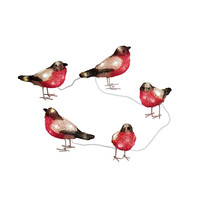 Outdoor Christmas figure - 5 bullfinches- 40 LEDs - Neutral white - Dimmable - 12 cm high - Christmas lights