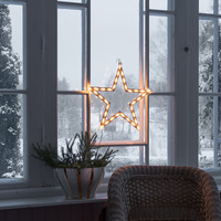 Indoor Weihnachtsstern - 35 LEDs - Weiß - 47 x 50 cm
