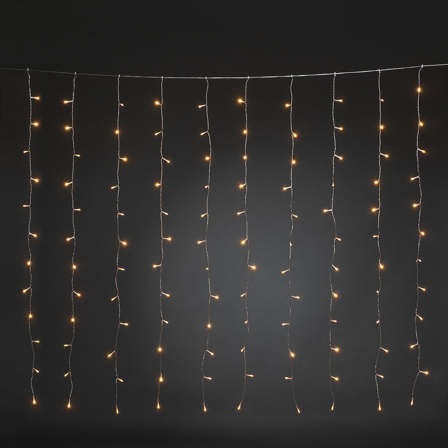 analoog naald weefgetouw Konstsmide lichtgordijn - 120 extra warm witte LEDs - 1.4 x 1.2 meter