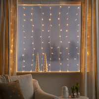 Lichtgordijn voor binnen - Extra warm wit - 1.4 x 1.2 meter - 120 LEDs - Kerstverlichting