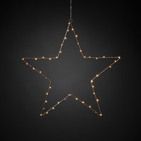 Poinsettia for indoor use - 50 LEDs - Copper - 45 x 45 cm