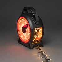 Lichtsnoer op kabelhaspel voor buiten - 400 LEDs - 2100K Amber - IP44 – 8,8 meter – Kerstverlichting