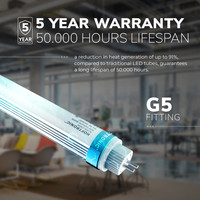 LED T5 (G5) Röhre 145 cm - 30 Watt - 4200 Lumen - 4000K Ersatzt 100W (100W/840) Flimmerfrei - 140lm/W