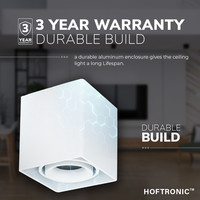 Dimmable LED surface mounted ceiling spotlight Esto GU10 White IP20 tiltable