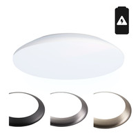 LED Bulkhead 30 cm - Plafondlamp met noodaccu - 18W 2100 Lumen - 6500K Daglicht wit - IK10 - Wit - IP65 Waterdicht