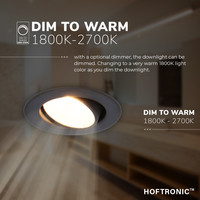 Malta LED recessed downlight black IP44 5W 1800-2700K dim to warm dimmable 5 years warranty
