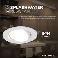 3x Malta - LED inbouwspots badkamer - wit - IP44 - 5W - 2700K warm wit - dimbaar - 5 jaar garantie