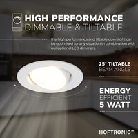 3x Malta - LED inbouwspots badkamer - wit - IP44 - 5W - 2700K warm wit - dimbaar - 5 jaar garantie