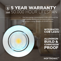 3x Malta - LED inbouwspots badkamer - wit - IP44 - 5W - 2700K warm wit - dimbaar - 5 jaar garantie