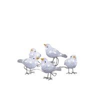 Kerstfiguur voor buiten - 5 vogels - 12 cm hoog