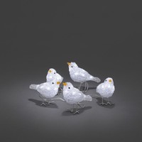 Kerstfiguur voor buiten - 5 vogels - 12 cm hoog