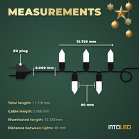 Weihnachtsbaumbeleuchtung im Freien - 160 LEDs - 12 Meter