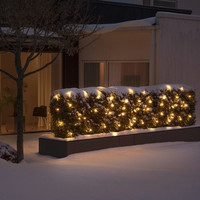 Outdoor lighting net - 32 LEDs - 1 x 1 meter - 2300K amber - IP44 waterproof - Outdoor Christmas lights - Net lighting