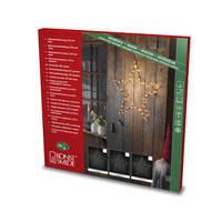 Poinsettia for indoor use - 50 LEDs - Copper - 45 x 45 cm