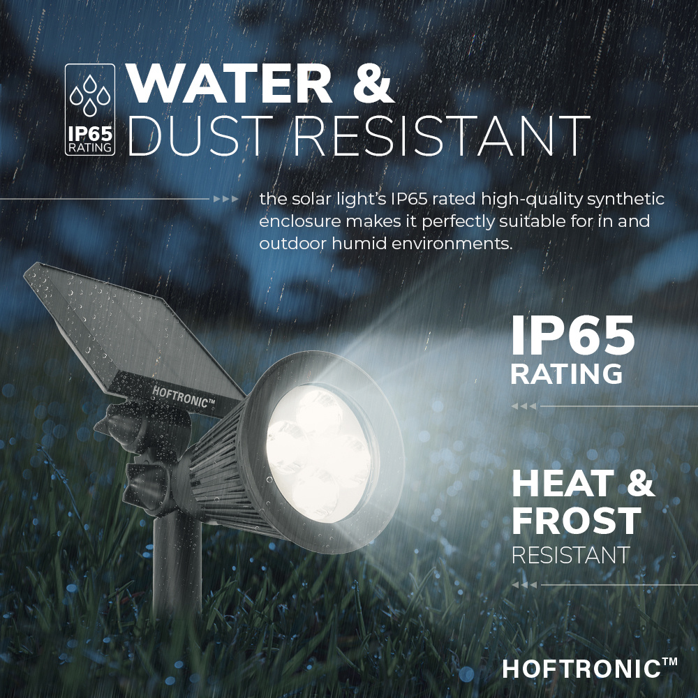 2x Bend LED Solar Prikspot 6000K daglicht wit IP65 waterdicht Tuinspot - Tuin spots, spots bodem buiten