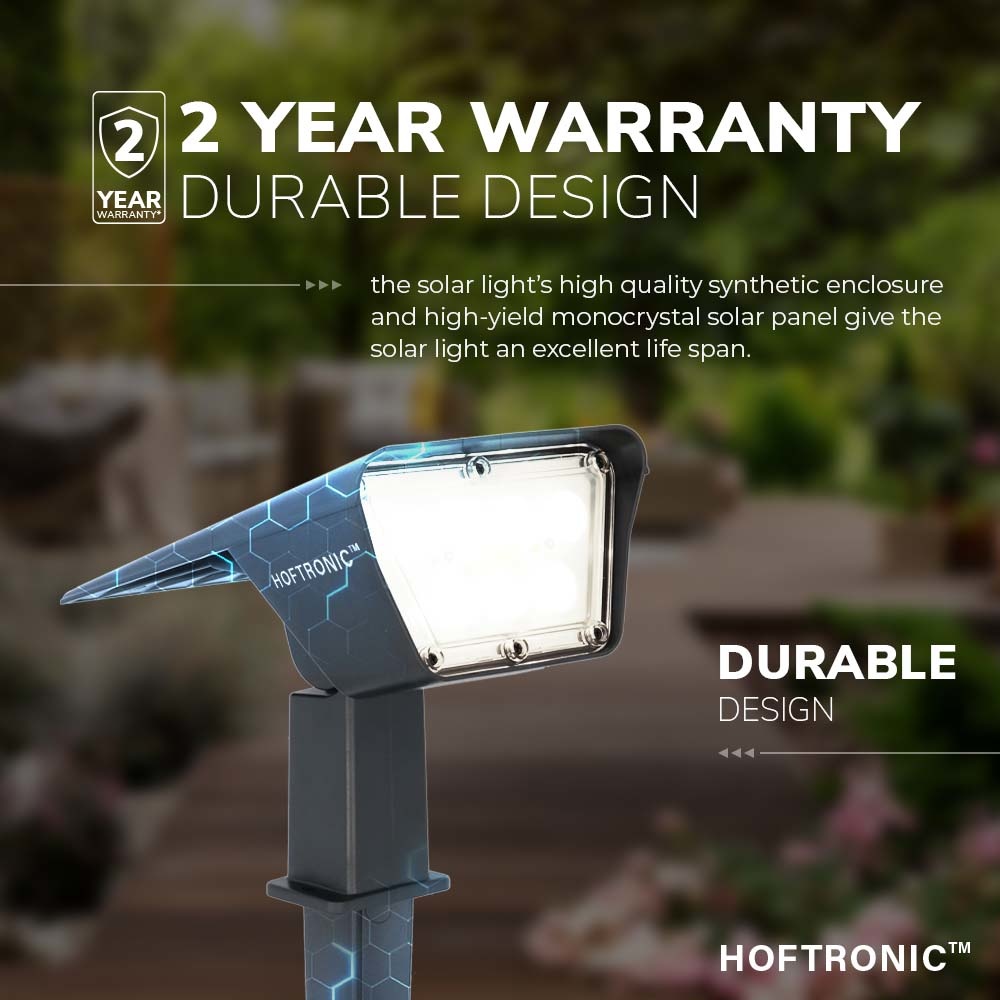 Odessa LED Solar Tuinspot 6000K daglicht wit IP65 waterdicht