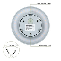 Casper XL LED Wandleuchte Grau - 3000K Warmweiß - 9 Watt - Rund - Wandleuchte für den Innen- und Außenbereich