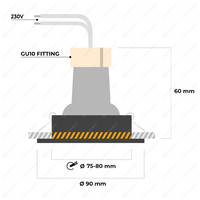 Komplettset 10 Stück Dimmbare LED Einbaustrahler 5 Watt 2700K Warmweiß Schwenkbar