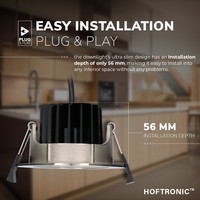 Set van 3 LED Inbouwspots Salerno Roestvrij staal 8 Watt 2700K IP44 kantelbaar