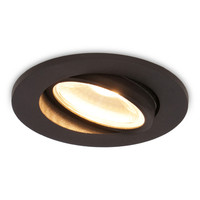 Dimbare LED inbouwspot Sierra ultra dun zwart 5 Watt 3 CCT IP65 360° kantelbaar