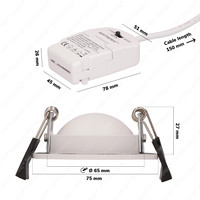 Set van 3 Dimbare LED inbouwspot Sierra ultra dun wit 5 Watt 3 CCT IP65 360° kantelbaar