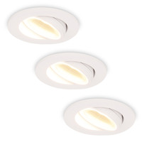 Set van 3 Dimbare LED inbouwspot Sierra ultra dun wit 5 Watt 3 CCT IP65 360° kantelbaar