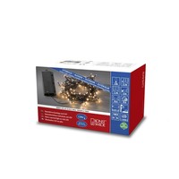 Kerstverlichting op batterij - 120 LEDs - Extra warm wit - IP44 voor binnen en buiten - 12 meter - Sensor - Timer - LED lichtsnoer