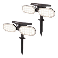 2x Solar Spotlight Pato PIR with motion sensor 6000K daylight white