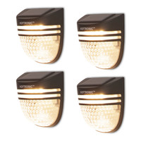 4x Solar LED Wall lamp Tropo 3000K warm white
