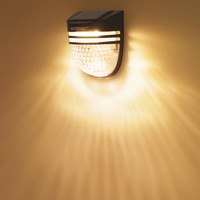 4x Solar LED Wandlamp Tropo 3000K warm wit