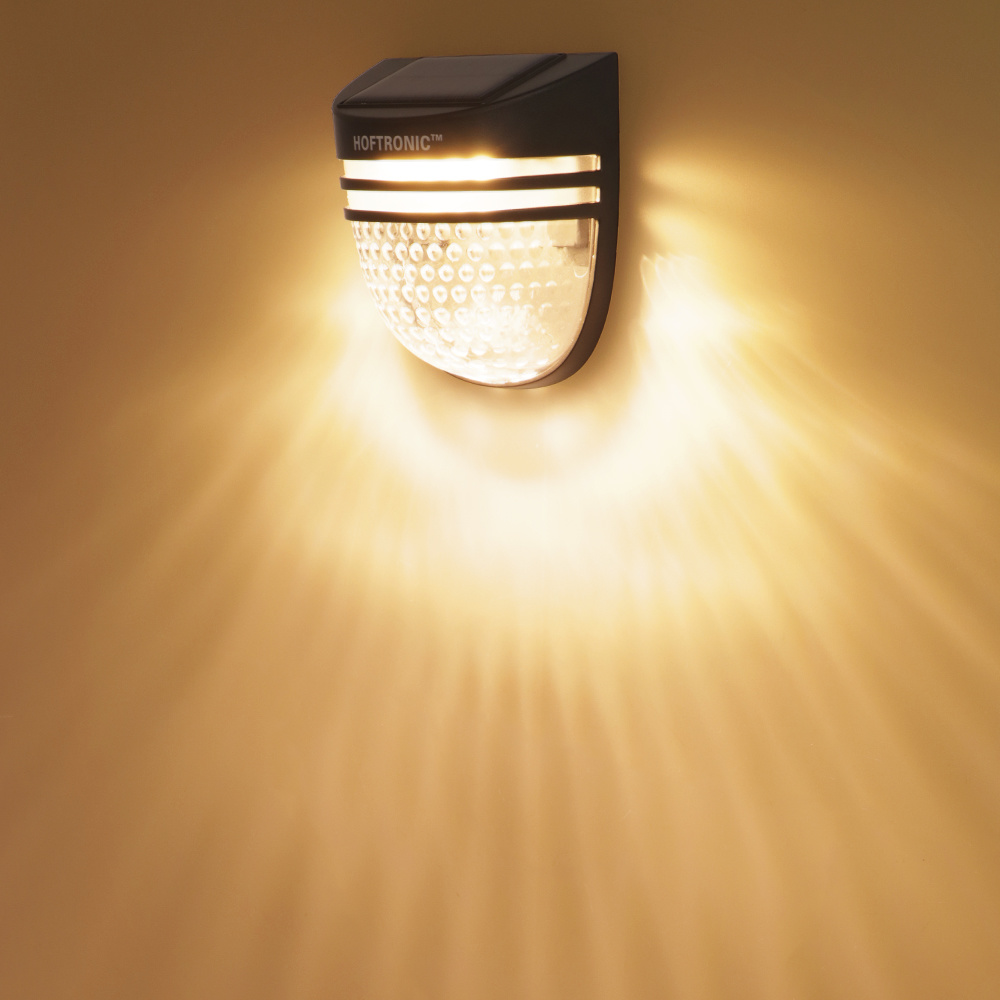 4x Solar LED Wandlamp Tropo 3000K warm wit met bewegingssensor
