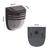 4x Solar LED Wandlamp Tropo 3000K warm wit