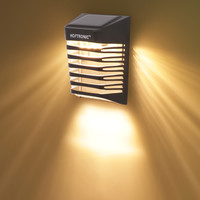 4x Solar LED Wandleuchte Dono 3000K warmweiß IP65
