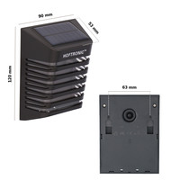 4x Solar LED Wandleuchte Dono 3000K warmweiß IP65