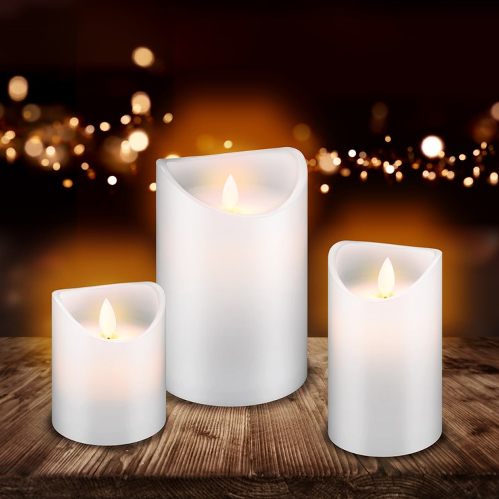 Set van 3 LED kaarsen echte wax