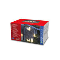 Kerstfiguur voor buiten - 5 eekhoorns - 40 LEDs - 12 cm hoog