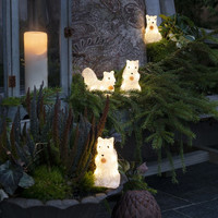 Outdoor Weihnachtsfigur - 5 Eichhörnchen - 40 LEDs - 12 cm hoch
