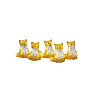 Outdoor Weihnachtsfigur - 5 Füchse - 40 LEDs - 12 cm hoch