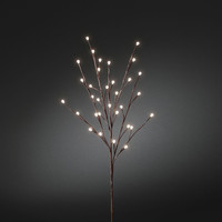 Kersttak met verlichting voor buiten - 32 LEDs bolvormig - 2700K warm wit - 1 meter hoog - bruin - kerstverlichting