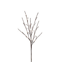 Kersttak met verlichting voor buiten - 32 LEDs bolvormig - 2700K warm wit - 1 meter hoog - bruin - kerstverlichting