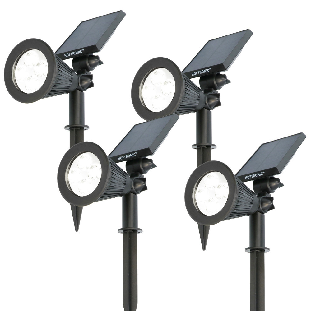 HOFTRONIC™ 4x Bend LED Solar Prikspot 6000K daglicht wit IP65 waterdicht Tuinspot