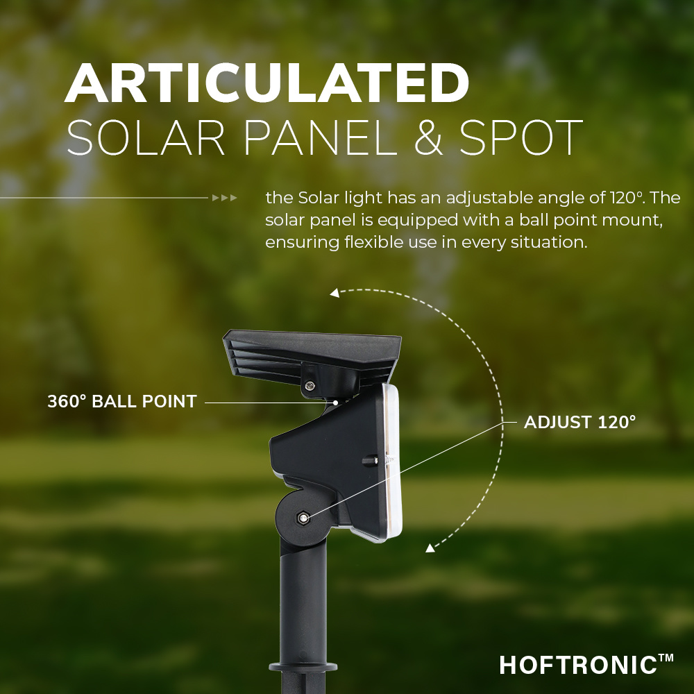 2x Eagle LED Solar Tuinspot Prikspot Dual Color IP65 Spatwaterdicht - Tuin spots, spots bodem buiten
