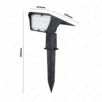 4x Odessa LED Solar Light with Spike 6000K daylight white IP65