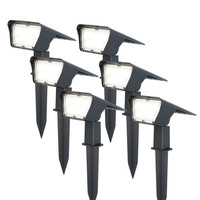6x Odessa LED Solar Light with Spike 6000K daylight white IP65