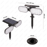 4x Solar Spotlight Pato PIR with motion sensor 3000K warm white