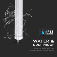 12x IP65 LED Feuchtraumleuchte 150 cm 48W 5760lm 4000K neutralweiß IP65 Verknüpfbar